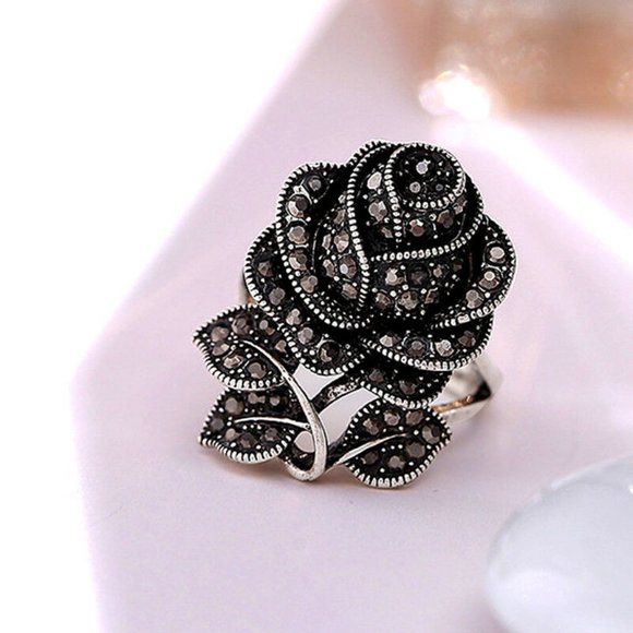 Jewelry - Gorgeous Rose Ring 925 Silver Filled  New